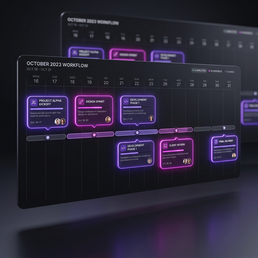A monitoring timeline board tracking competitor product and price changes over time.
